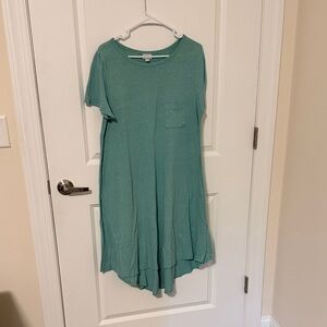 LuLaRoe Green Tee-Shirt Dress